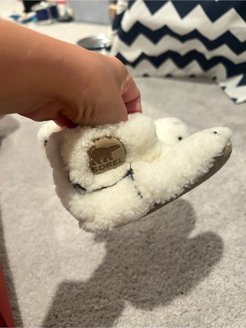 Sorel Infant Bear Paw Slippers White US 6